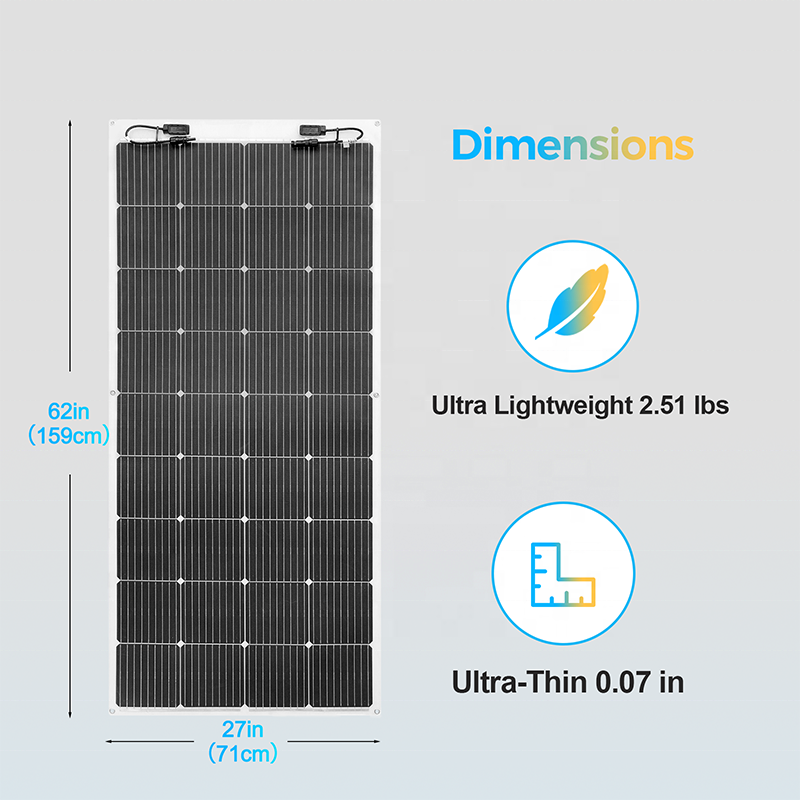 Good Price ETFE Flexible Solar Panels Photovoltaic Cells Lightweight Flexi Solar Panel 200 W