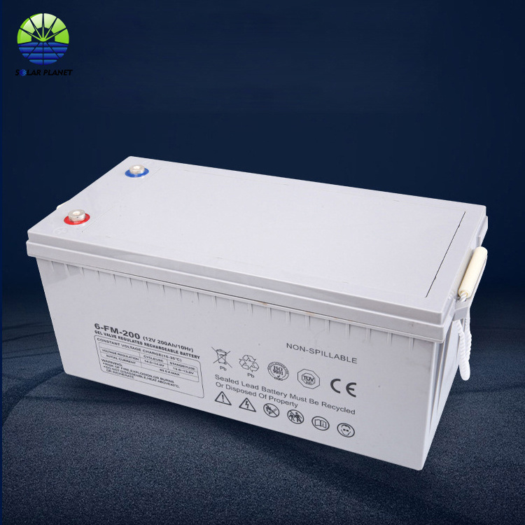 Solar Planet Real Factory 12V 50Ah 60Ah 100Ah Solar Storage Power Gel Battery For Sale