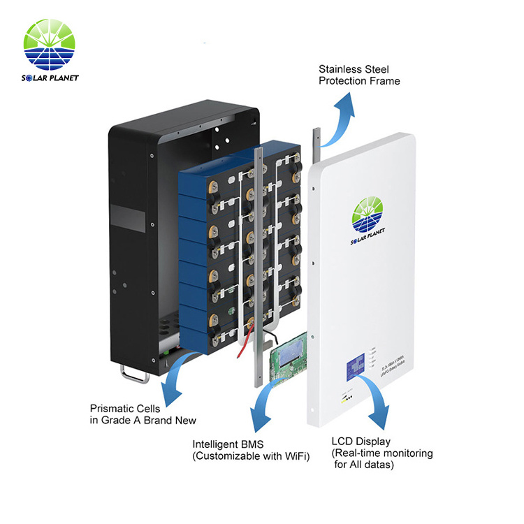 Solar Planet 15Kwh 20Kwh 5Kw 7.5Kw Lifepo4 Battery With Bms