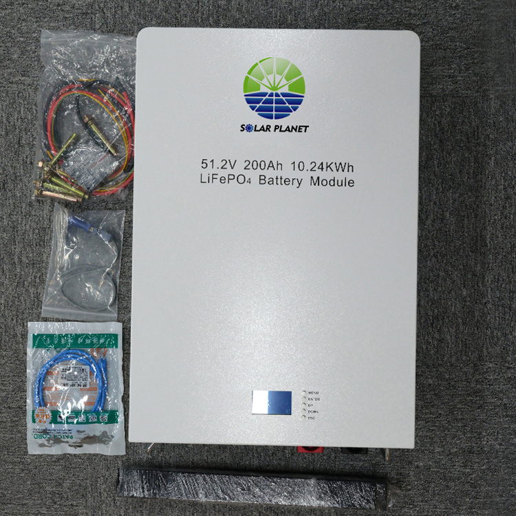 Solar Planet Packed 48V 51.2V 100Ah Lifepo4 Battery With High Voltage