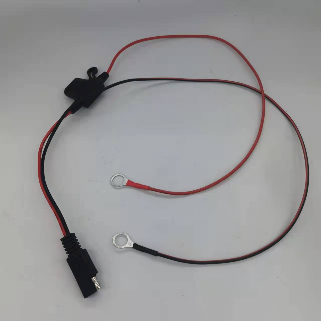 SAE to O Ring Terminal Harness 15A Protection Fuse for Safety 2-Pin Quick Disconnect Plug SAE Battery Extension Cable