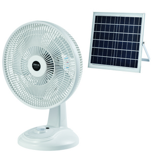 Factory Supply Rechargeable Outdoor Household Garage Powered Battery Operated Easy Portable Table Fan Solar Desk Fan