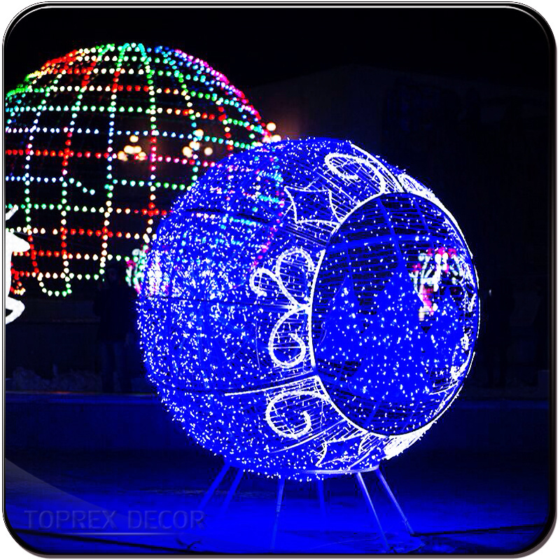 Outdoor Christmas decorate street festival holiday reindeer Christmas bear Christmas ball arch door LED motif lights