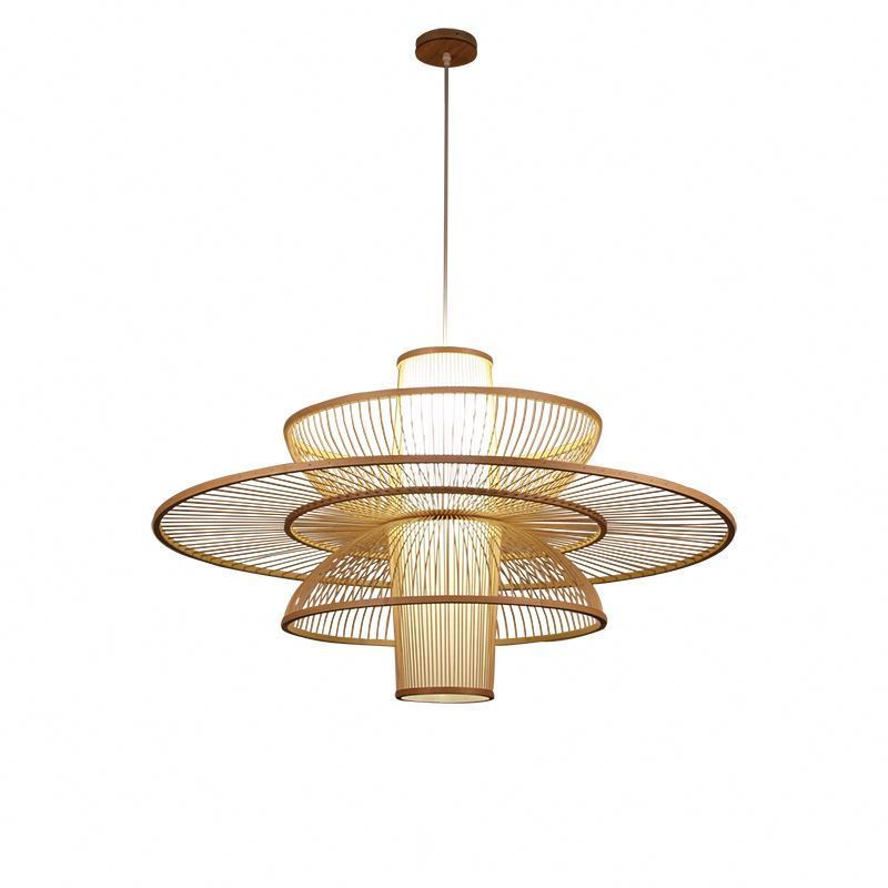 Pendant Ceiling Light Handmade Bamboo Rattan Lamp Shade