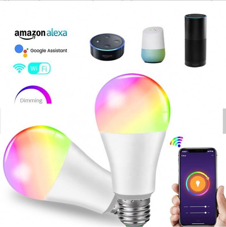 RGB LED A60 candle light bulb light color changing Alexa remote wifi light