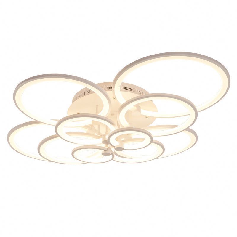 LED Modern Chandelier Ring Circular Pendant Light Flush Mount Pendant Lighting for Dining Room