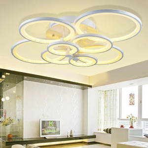 LED Modern Chandelier Ring Circular Pendant Light Flush Mount Pendant Lighting for Dining Room