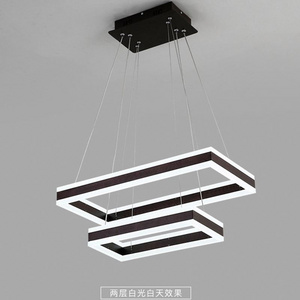 Metal Acrylic Geometric Creative Design Modern Square LED Flush Mount Ceiling Light Chandelier Lighting Fixture