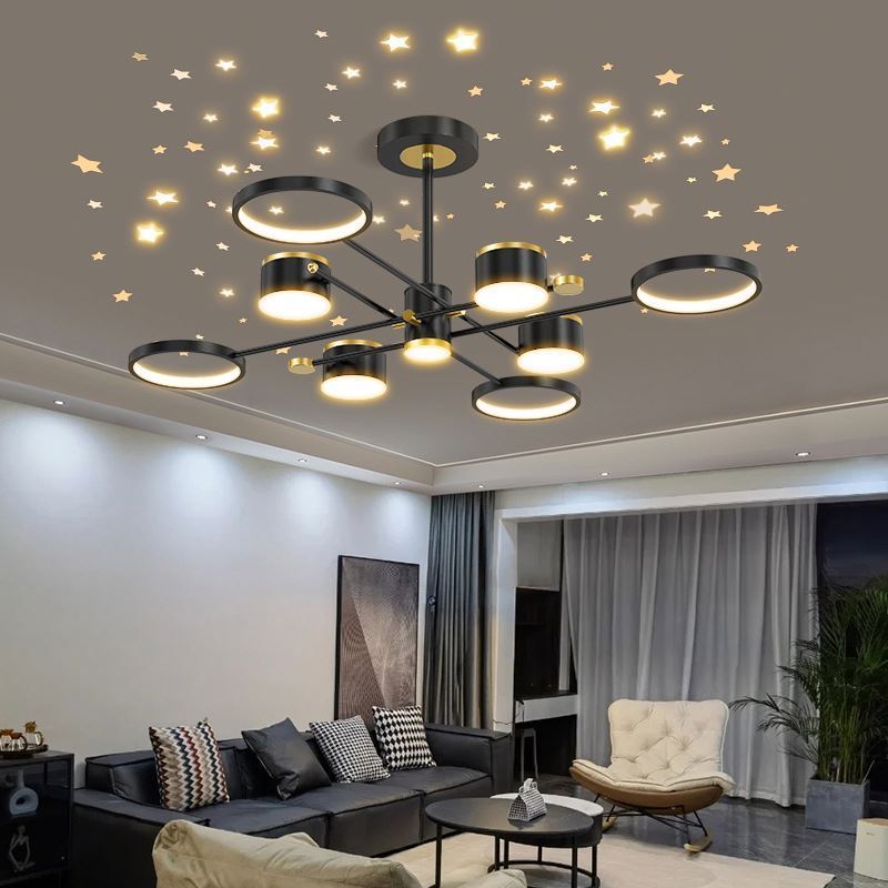 Seable Wholesale Price Modern Lamp Milk Glass Golden Chandelier Pendant Light For Home Restaurant