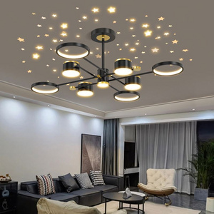 Seable Wholesale Price Modern Lamp Milk Glass Golden Chandelier Pendant Light For Home Restaurant