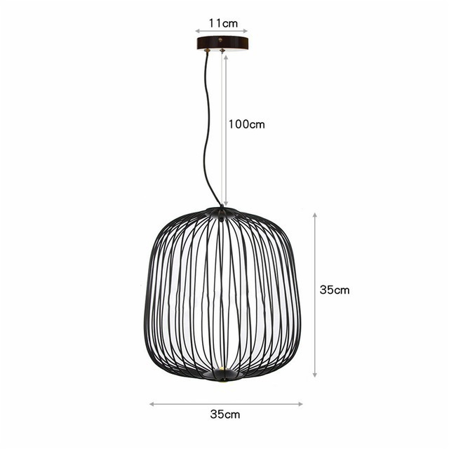 Industrial Vintage Lighting Crystal Ceiling Chandelier 6 Lights Metal Birdcage Chandelier Hanging Pendant Ceiling Lamp Fixture