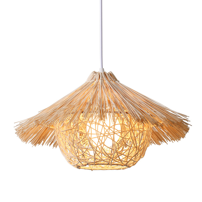 Pendant Ceiling Light Handmade Bamboo Rattan Lamp Shade