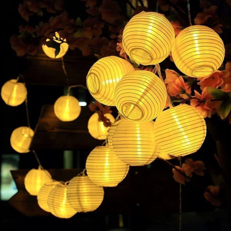 20LED fairytale retro geometric   lantern luz solar string light 5m LED decoration Christmas wreath wedding