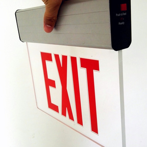 listed aluminum body led emergency exit fixture sign rechargeable hanging emergency light