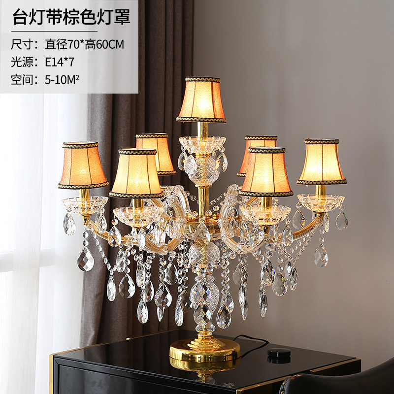 European and American style simple and elegant tree trunk Restaurant Hotel decoration crack glass table lamp