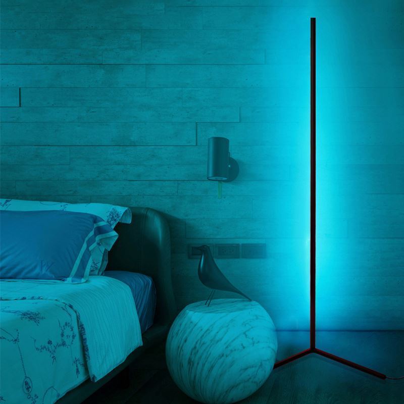 smart 3-Grade Brightness corner Led standing corner Floor Lamp With Wireless Remote Control fancyRGB Light for home