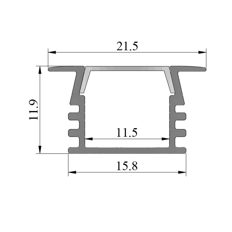 X07 For Ceiling Light Gypsum Drywall Aluminum Extrusion Profiles, Aluminum led Light Profiles with Channel Diffuser