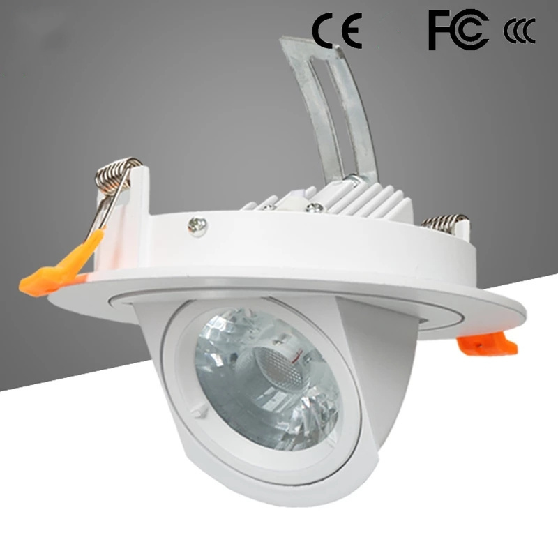 Embedded white 7 inch LED Spotlight COB gombal downlight