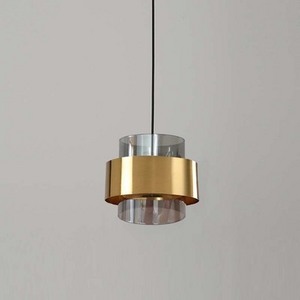 E27 Hanging Lights Smoky Grey Amber Glass Pendant Lighting Fixture For Decoration