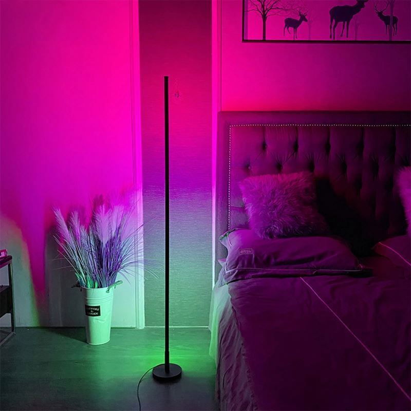 LED indoor modern RGB wall corner floor stand lamp mood light with remote control RGB night light for home bedroom decoration