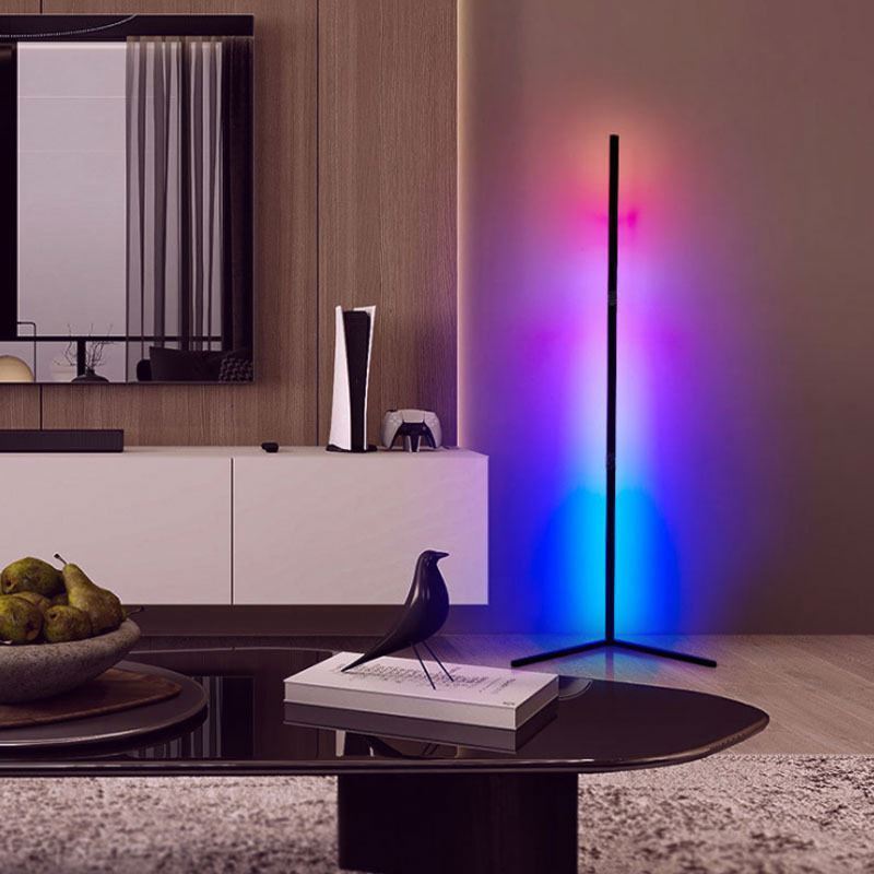 smart 3-Grade Brightness corner Led standing corner Floor Lamp With Wireless Remote Control fancyRGB Light for home