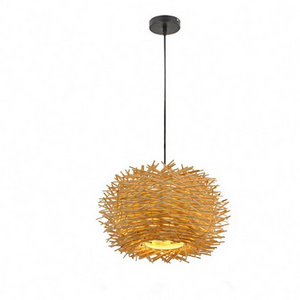 Pendant Ceiling Light Handmade Bamboo Rattan Lamp Shade