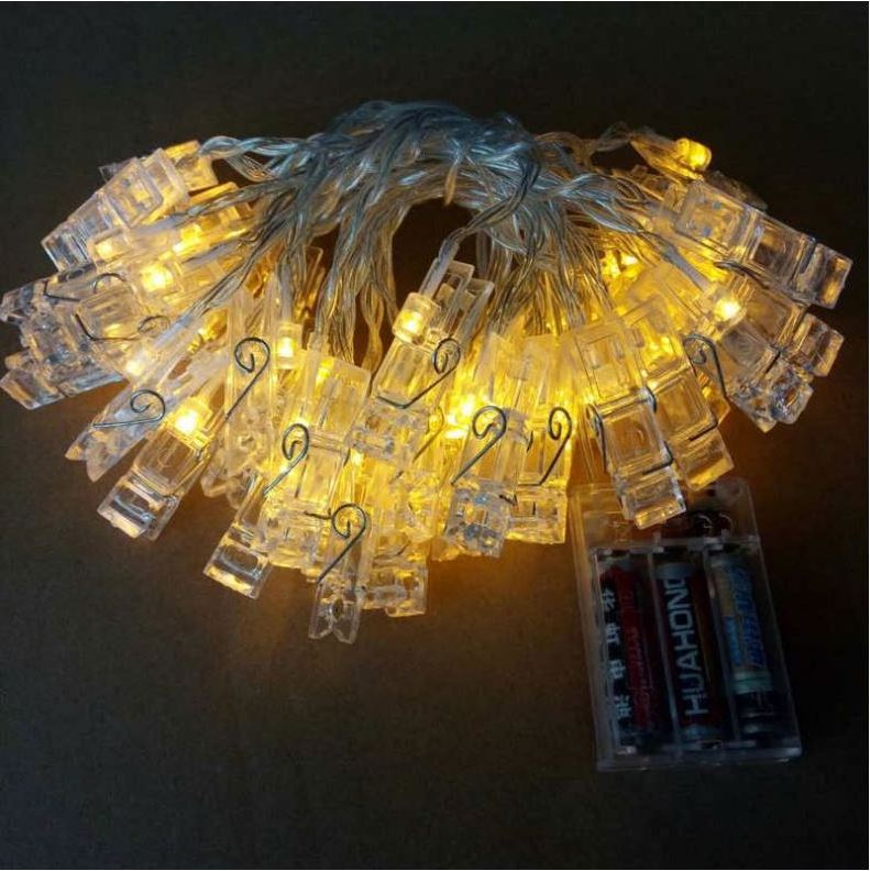 10 Ft 20 Led Photo Clips String Lights Battery Operated Fairy String Lights With Clips For Hanging