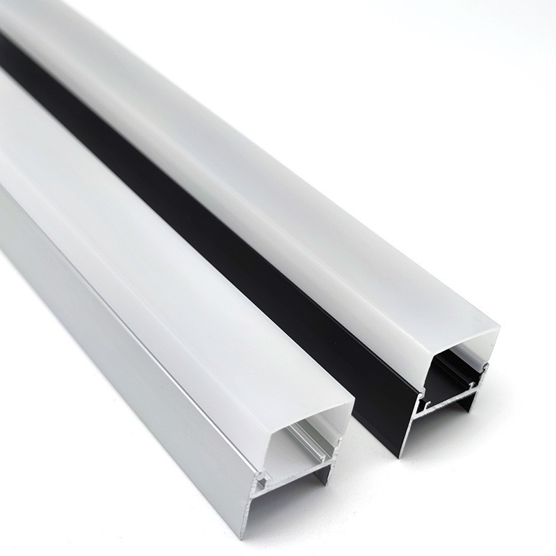 Big size extrusion Aluminium LED channel diffuser with flange recessed in drywall Led Profile for Ceiling Cove indirect Light