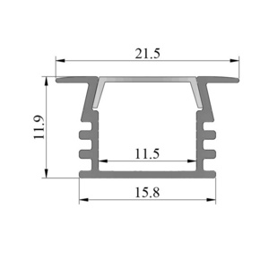 Big size extrusion Aluminium LED channel diffuser with flange recessed in drywall Led Profile for Ceiling Cove indirect Light