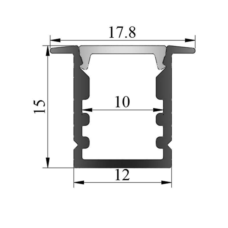 X07 For Ceiling Light Gypsum Drywall Aluminum Extrusion Profiles, Aluminum led Light Profiles with Channel Diffuser