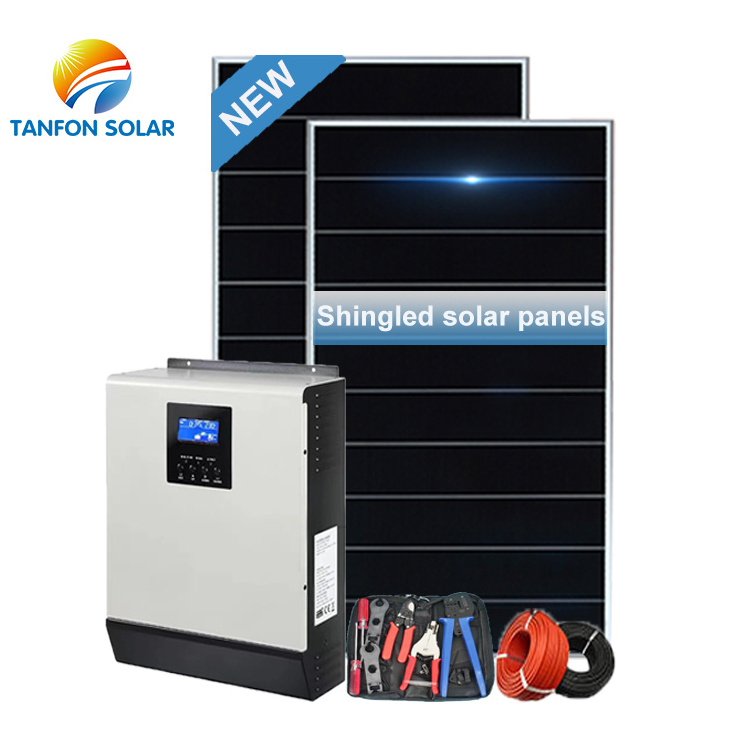 3000watt kits solar power system 24V , 220V home power 1kw generator, high quality solar system set