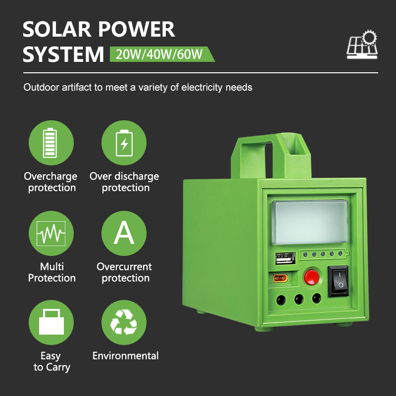 Solarthon Battery 12v Outdoor Camping Solar Generator Power Station Portable Lifepo4 Lithium Batteries Power Station