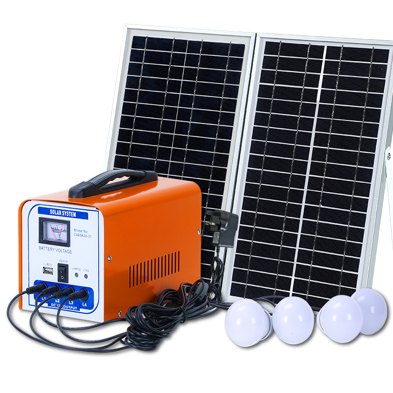 Factory Wholesale Custom Home Solar Power Lighting System 30w 40w 50w Solar Kit off Grid Solar Power Station