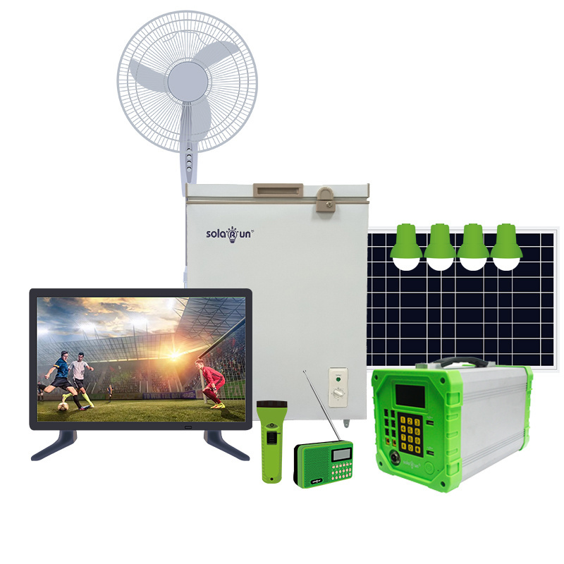 60W Solar Panel With 5m cables Solar Home Systems 12.8V 18Ah LiFePO4 Portable Off Grid Solar System For Home Use Complete