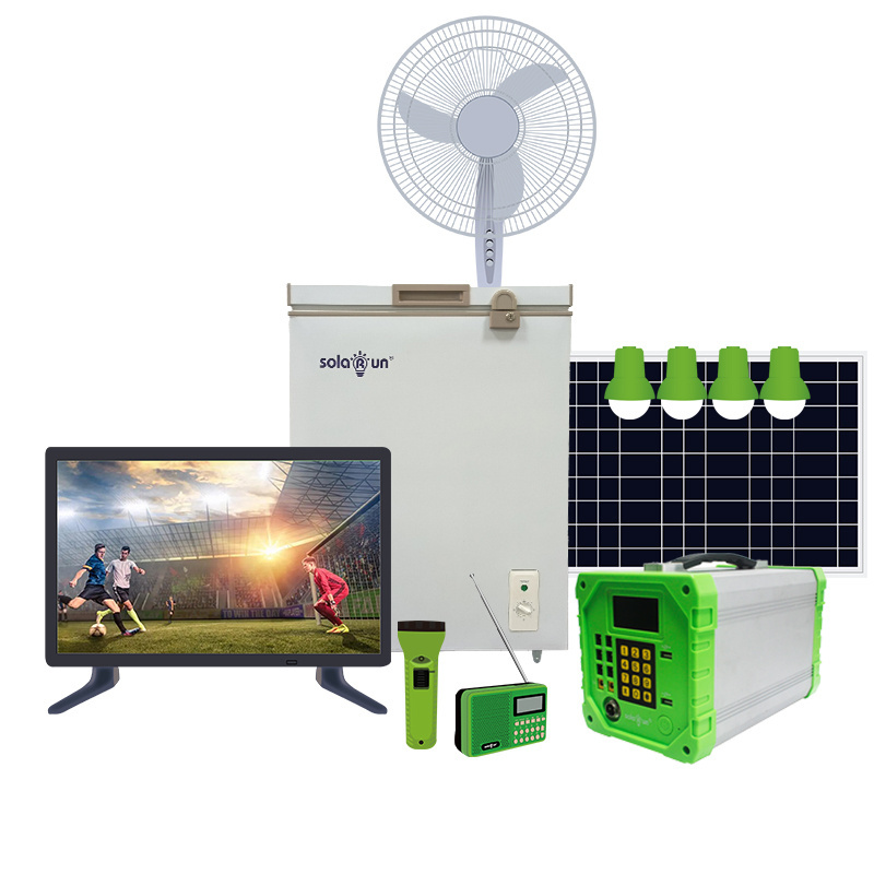 Portable Off-grid Solar Energy Panel Complete Solar Power Pv Lighting Generating Systems Kit With Battery For Africa Home Use