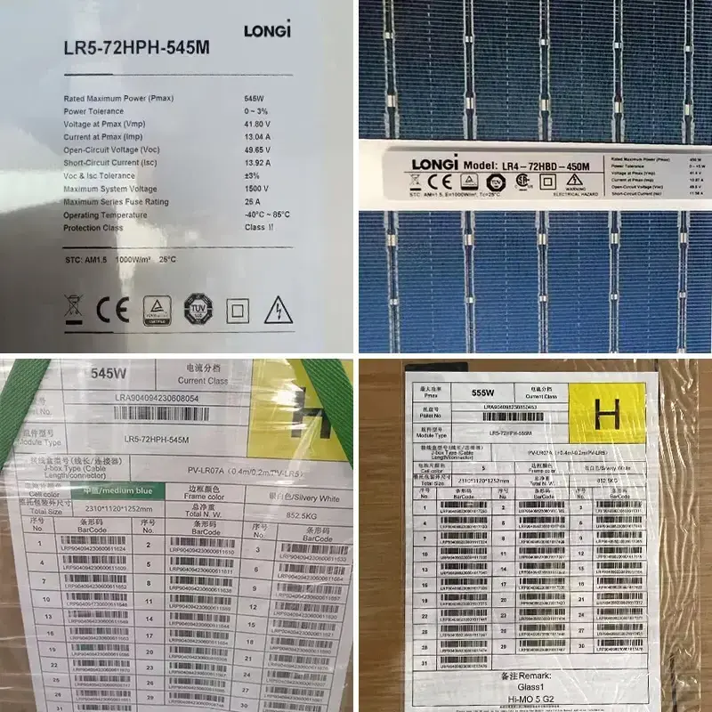 LONGi Hi Mo 6 7 LR5-72HGD HPDC Bifacial Solar Panel 550W 570W 580W 585 Watt 600W Dual Glass Photovoltaic Panel PV Module Jiangsu