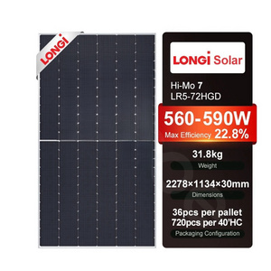 LONGi Hi Mo 6 7 LR5-72HGD HPDC Bifacial Solar Panel 550W 570W 580W 585 Watt 600W Dual Glass Photovoltaic Panel PV Module Jiangsu