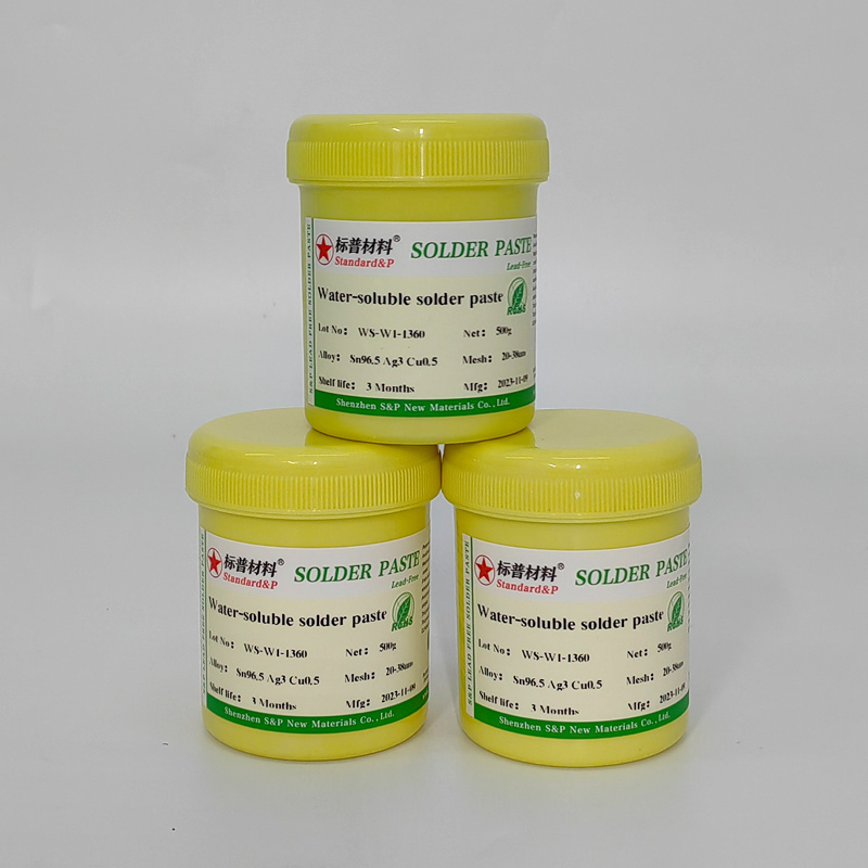 Strong solderability and easy to wash lead-free high temperature water soluble solder paste