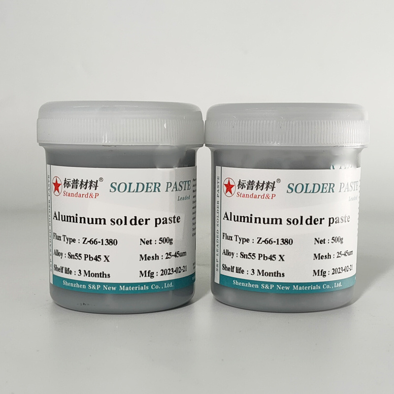 Soft brazing material Sn55Pb45X with lead aluminum solder paste