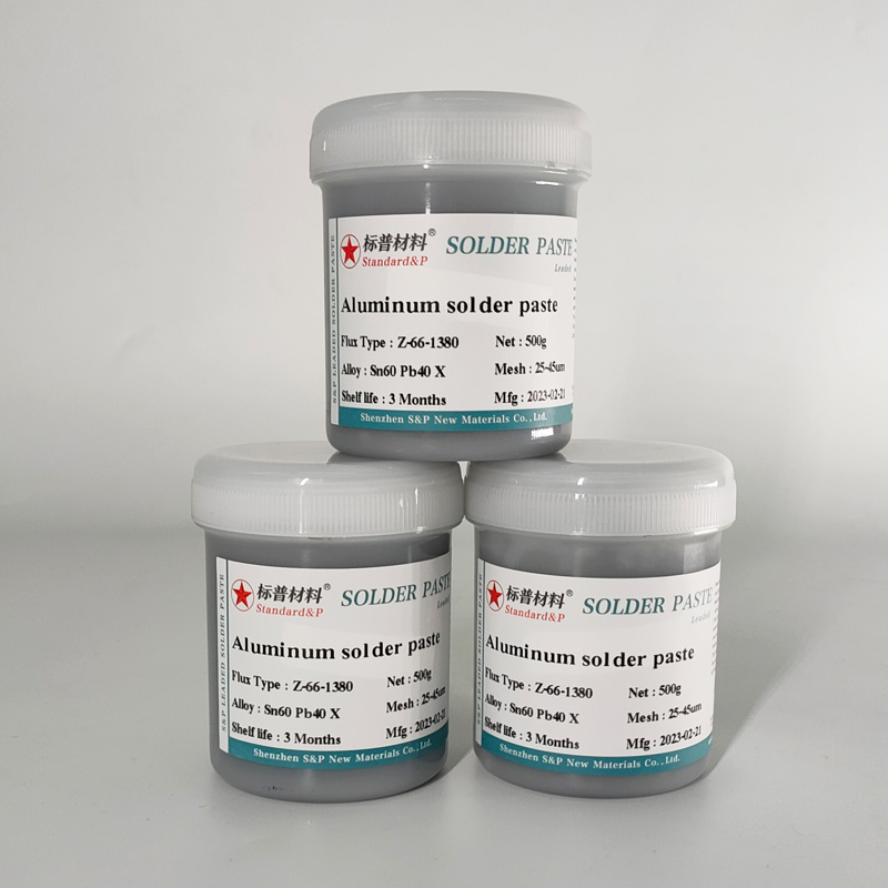 Soft brazing material Sn60Pb40X with lead aluminum solder paste