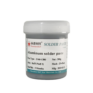 Soft brazing material Sn55Pb45X with lead aluminum solder paste