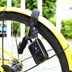 customized mountain bike motorcycle chain alarm padlocks with siren vibration  smart lock