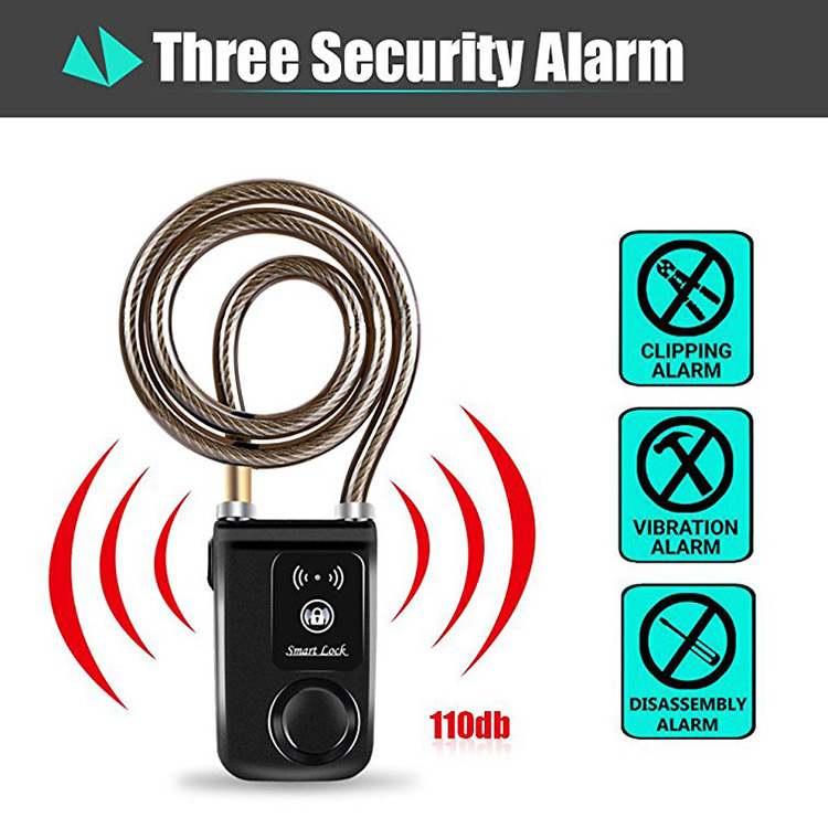 high security product remote control bike van motorcycle alarm locks steel cable anti theft electric tricycle lock