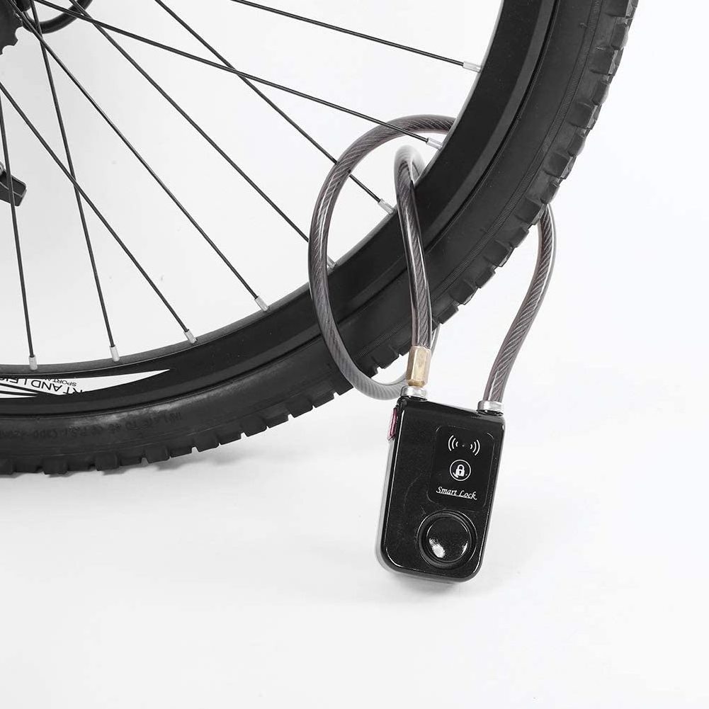 mobile phone app control security wireless anti theft padlock kick scooter bicycle warehouse cable ski lock