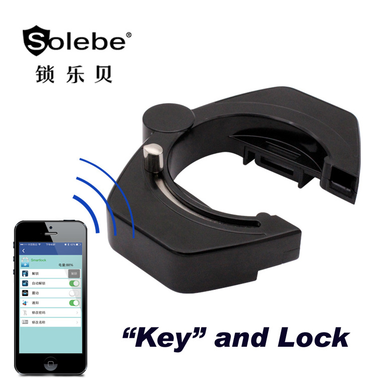 IOS and Android App control Smart  Bike Lock Waterproof Zinc Alloy Public Bike sharing Anti theft Alarm Lock