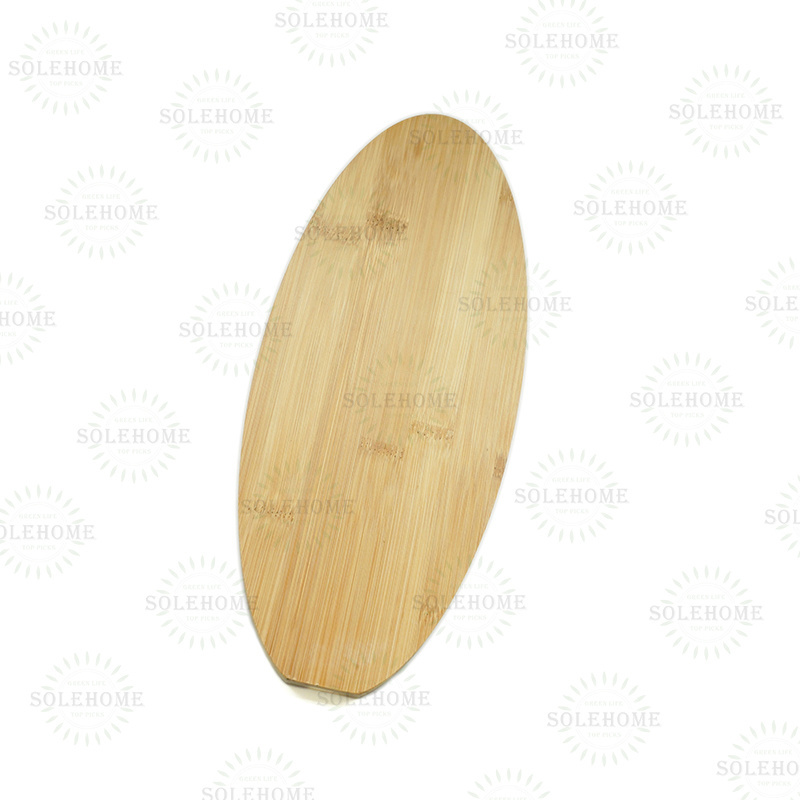 Eco-friendly Bamboo Surfboard Shape Cutting Board with Wall Mount for Beach House Decor