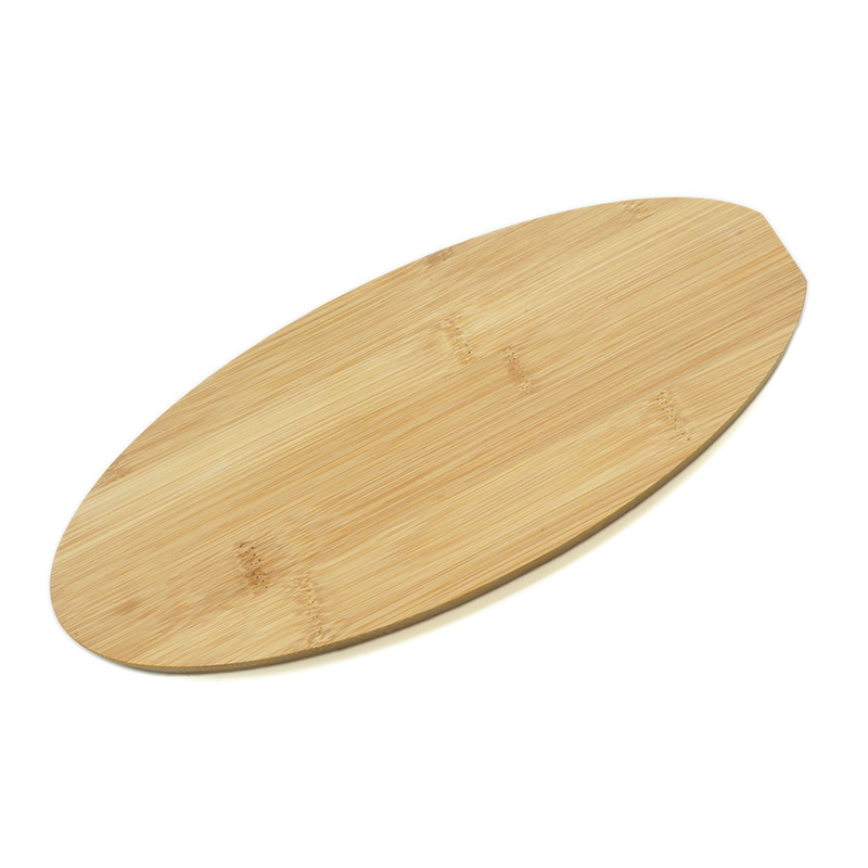 Eco-friendly Bamboo Surfboard Shape Cutting Board with Wall Mount for Beach House Decor