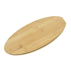 Eco-friendly Bamboo Surfboard Shape Cutting Board with Wall Mount for Beach House Decor