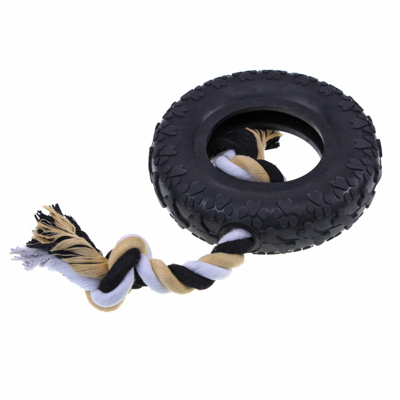 aggressive HEAVY DUTY RUBBER TIRE DOG TOY FOR LARGE DOGS