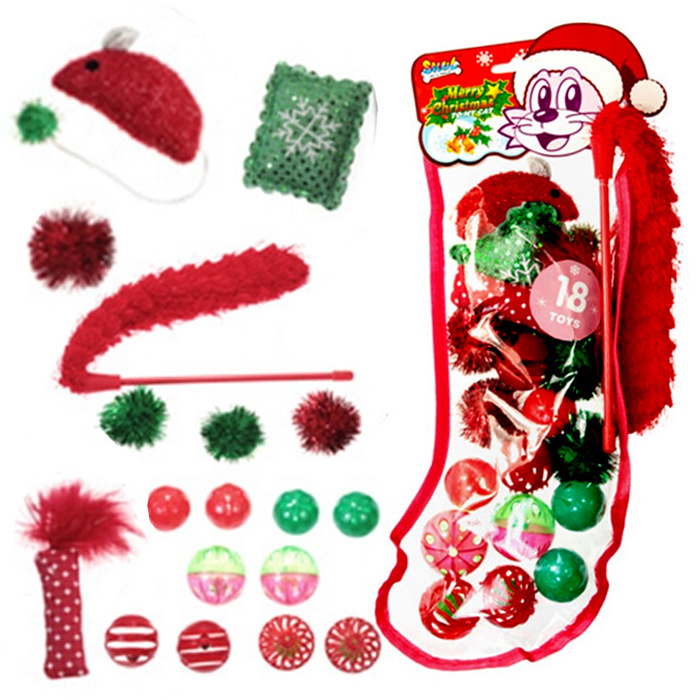 Cat Gifts Super Value Nice Transparent Christmas Cat Toy Gift Set